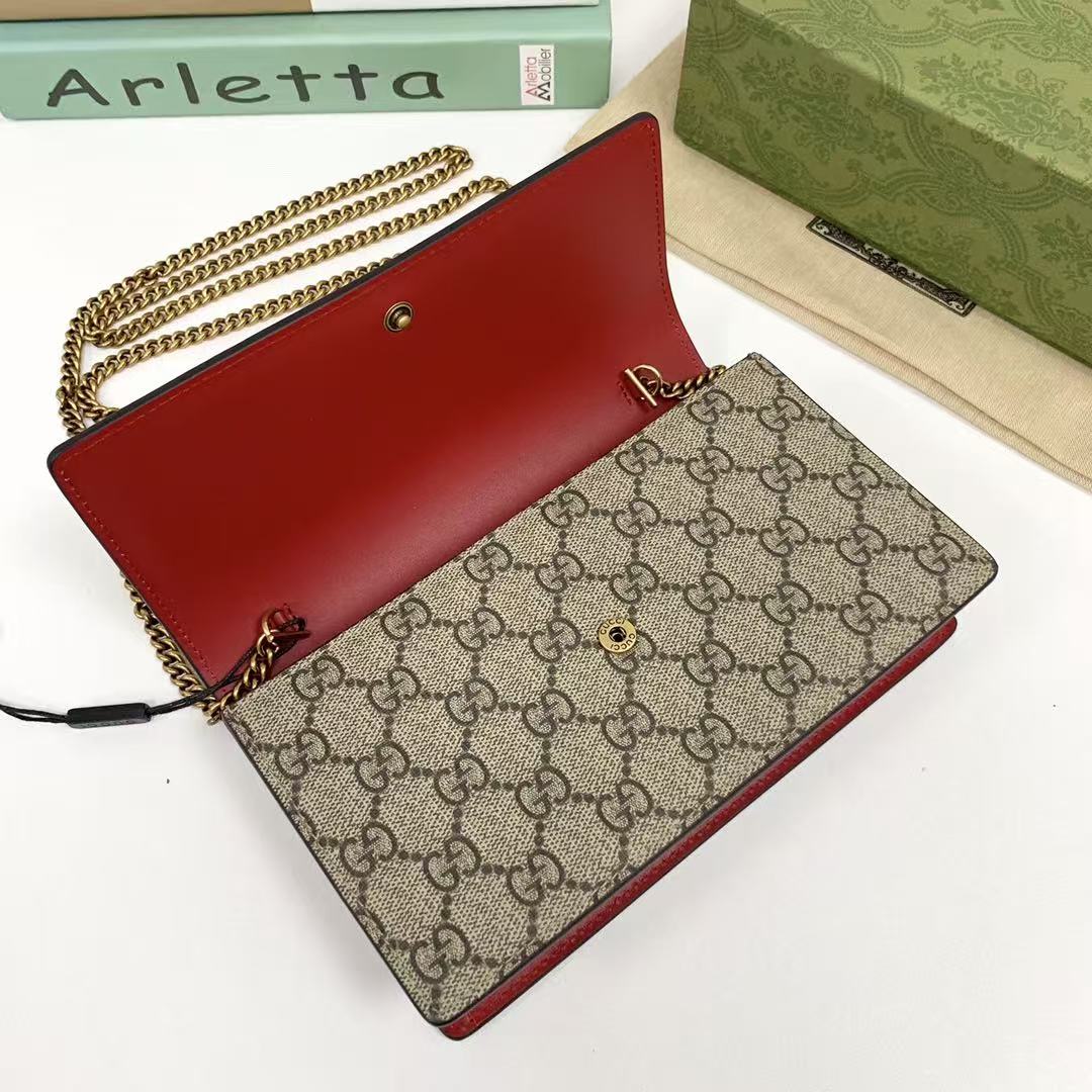 GG Supreme canvas mini bag with cherries