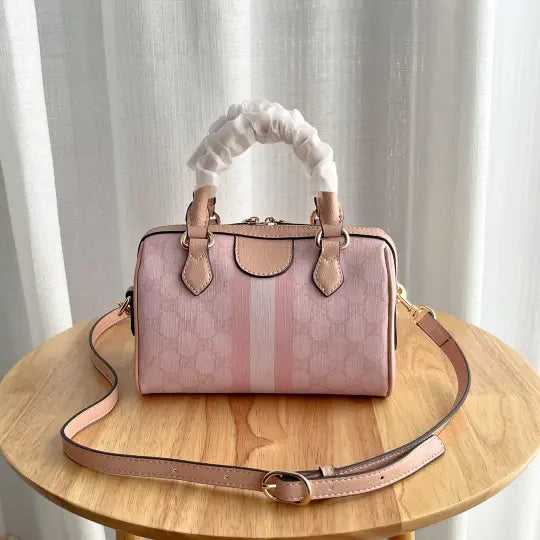 Ophidia Mini Boston Bag in Pink
