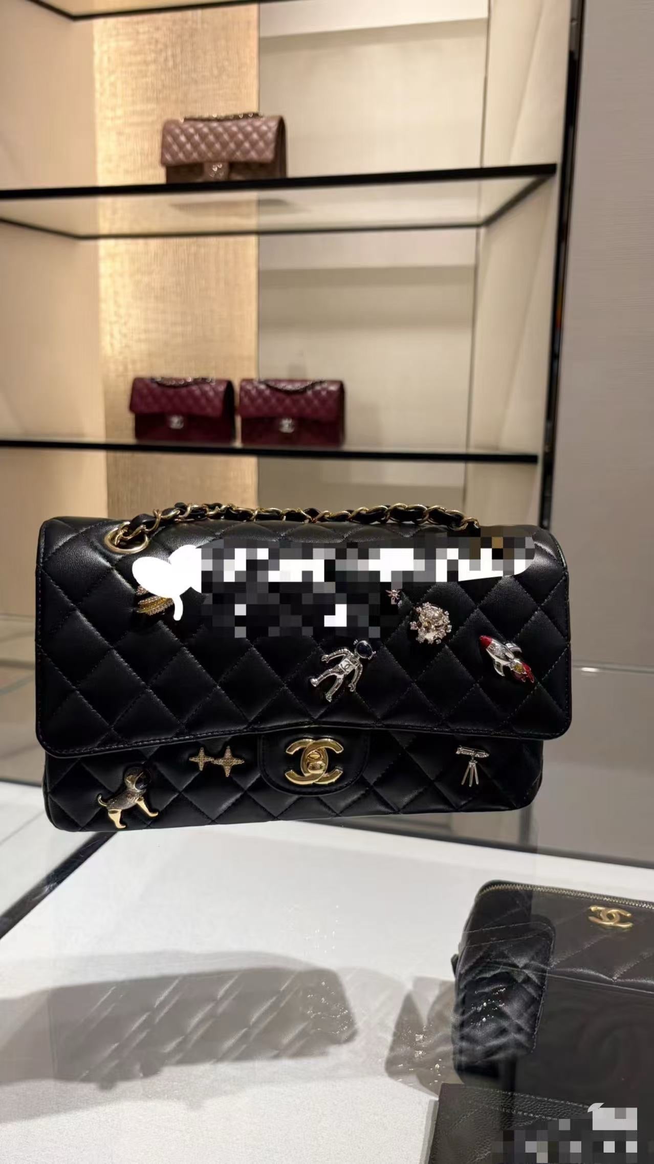 2026 Medium Black Quilted Lambskin 11.12 Flap Bag A01112 B24048 94305