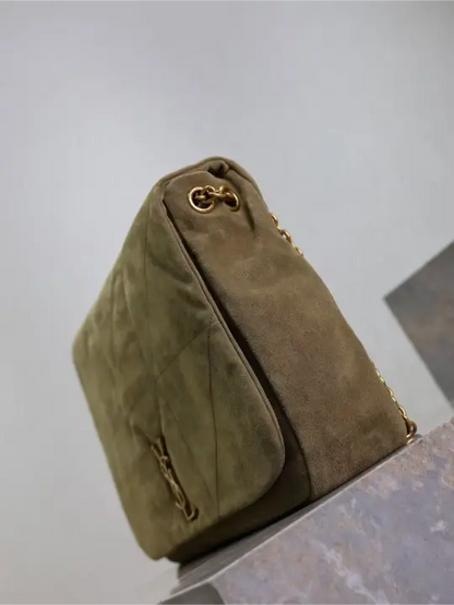 Icare series handbag Khaki suede