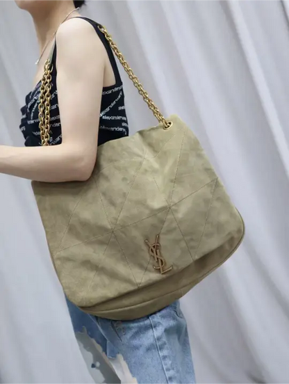 Icare series handbag Khaki suede
