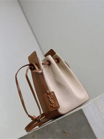 Canvas bucket bag