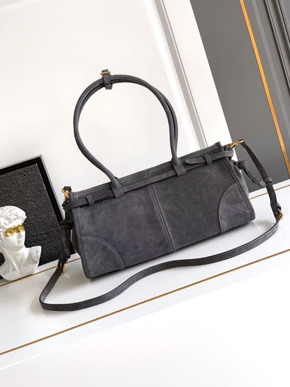 Bonnie medium suede handbag 1BA426_2C4S_F0308_V_MOO