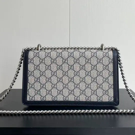 Dionysus series Dionysus bag with monogram and leather accents