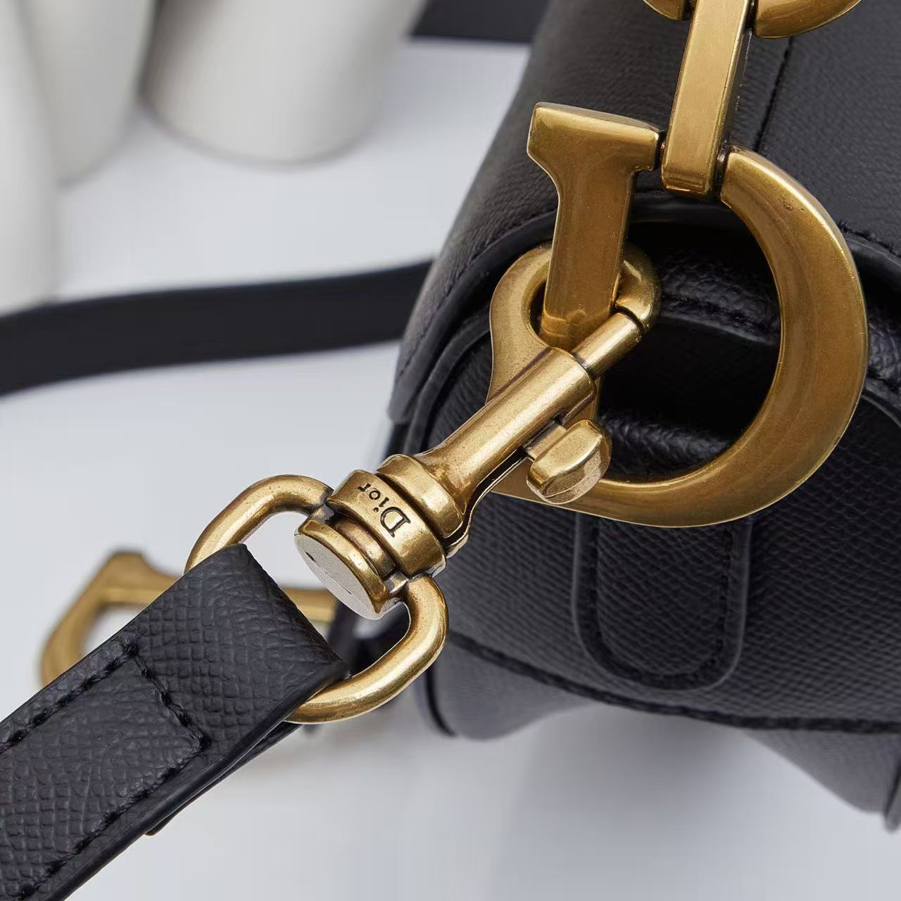 Saddle Bag with Grained Calfskin