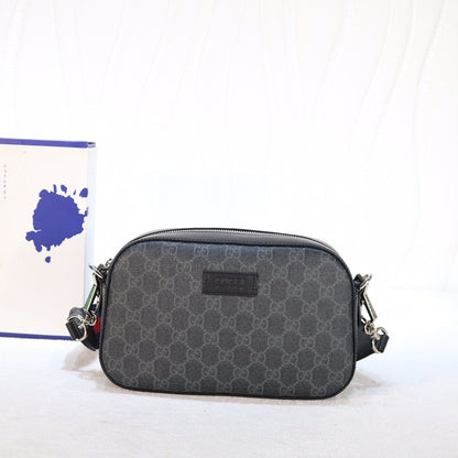 Black GG Imprime Camera Crossbody Bag