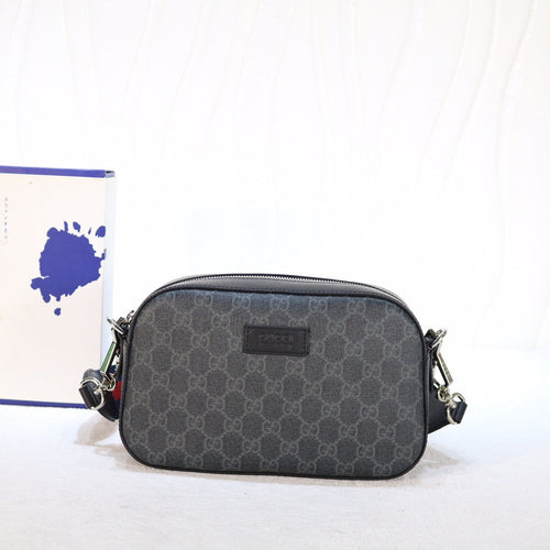 Black GG Imprime Camera Crossbody Bag