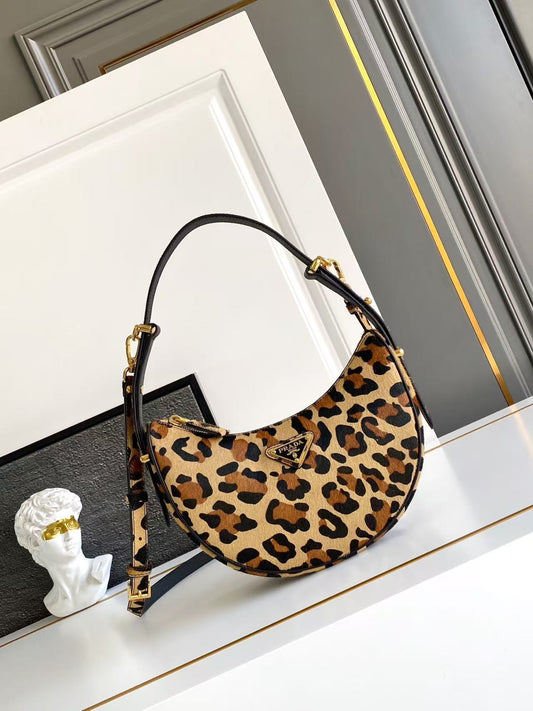 Arqué printed leather mini shoulder bag 1BC194_2C7B_F0151_V_OOM