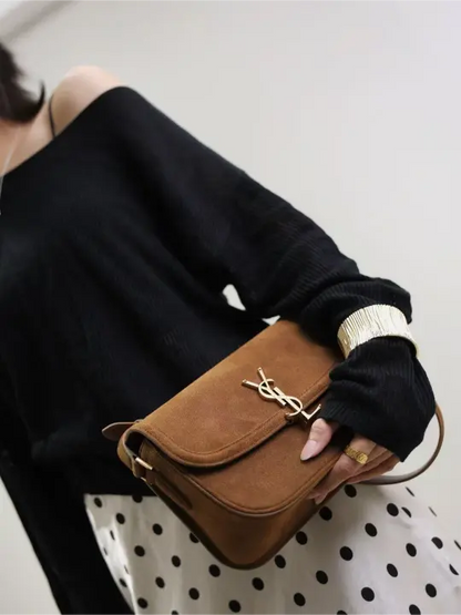 SOLFERINO MINI BOX LEATHER BAG suede