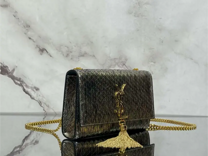 Kate series snake-print tassel handbag