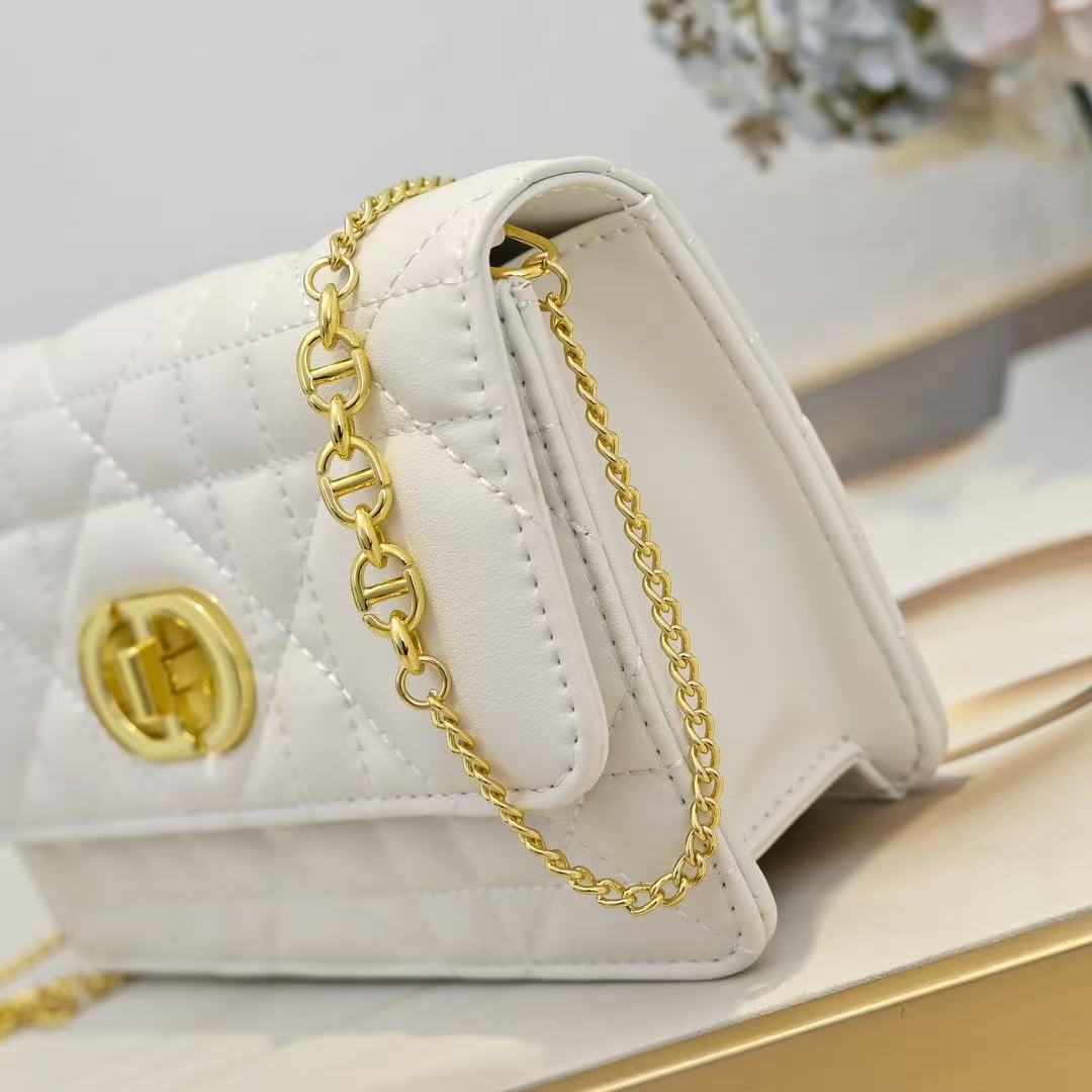 Caro Pouch with Chain Supple Cannage Lambskin