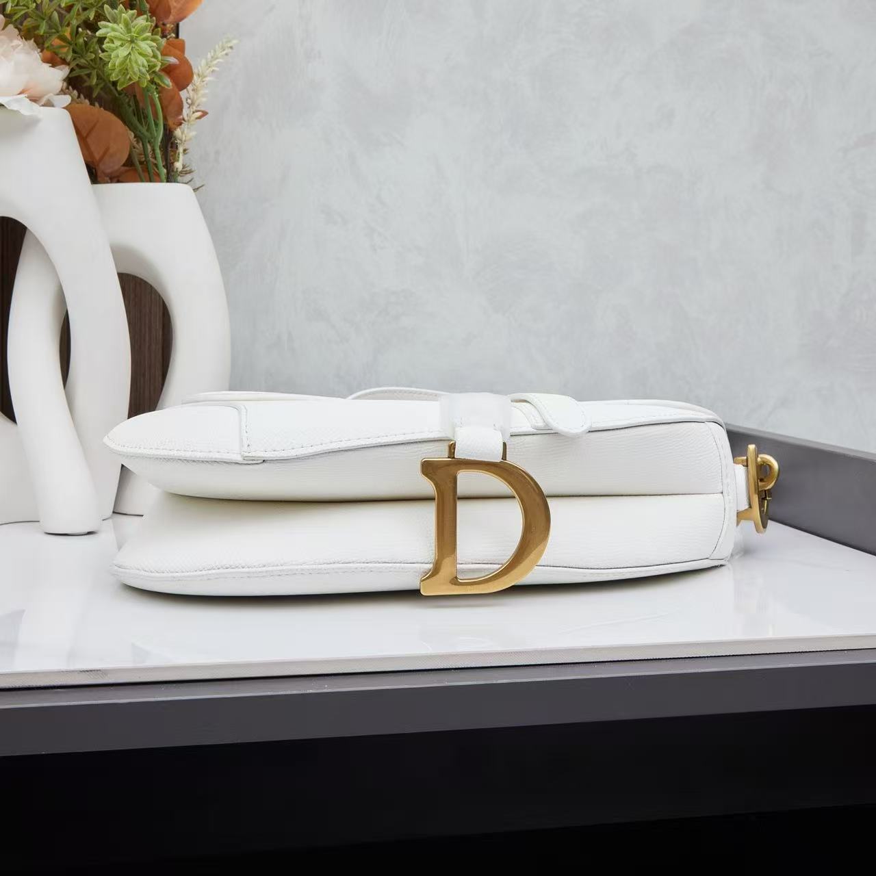 Saddle Bag with Grained Calfskin