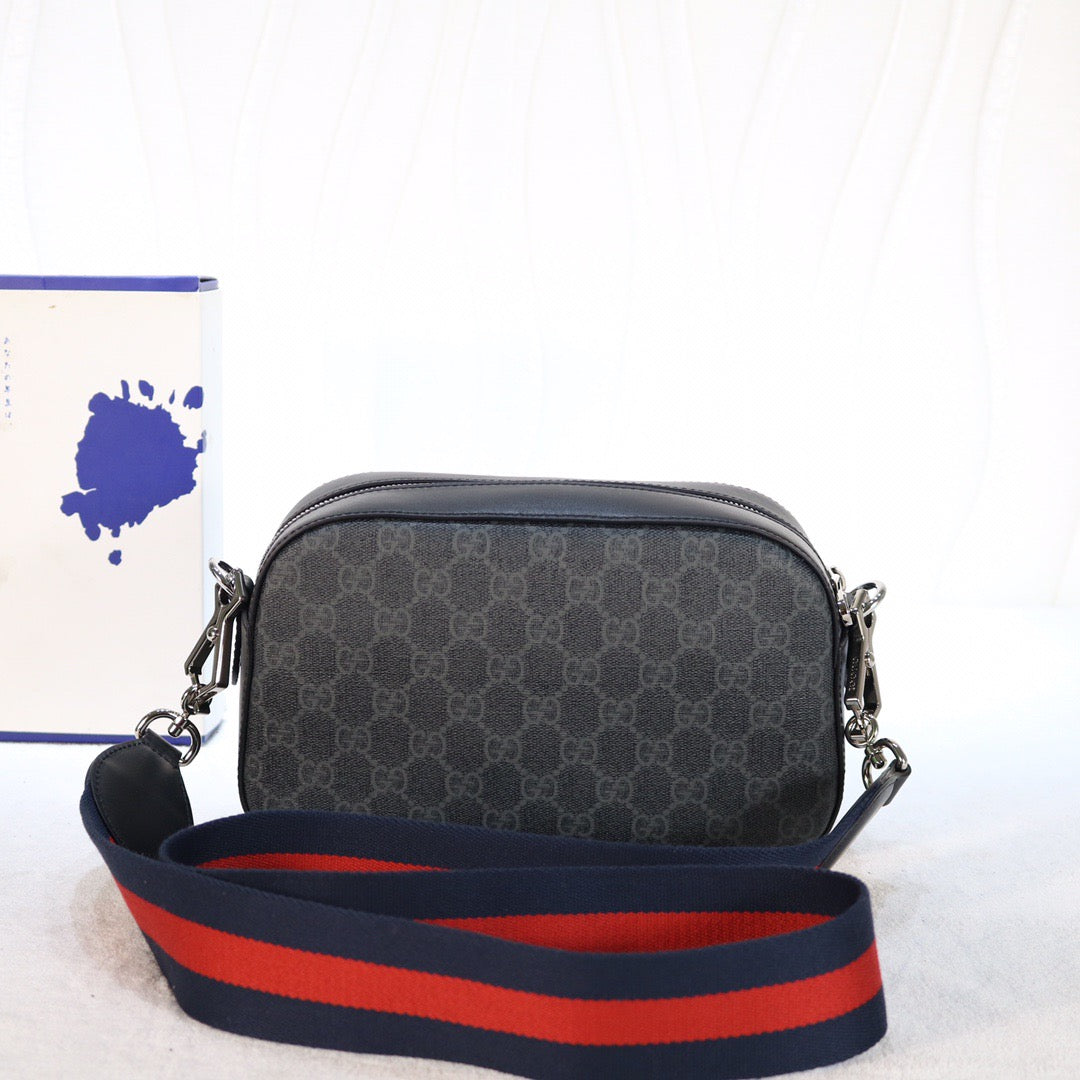 Black GG Imprime Camera Crossbody Bag