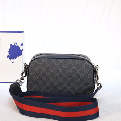 Black GG Imprime Camera Crossbody Bag