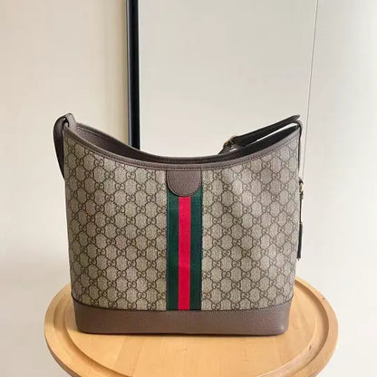GG monogram red and green webbing Hobo shoulder bag