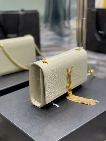 small Kate series small crocodile pattern tassel bag