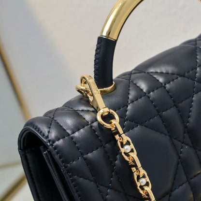 Medium DR Ange Bag Black Macrocannage Lambskin M9402UBAX_M900