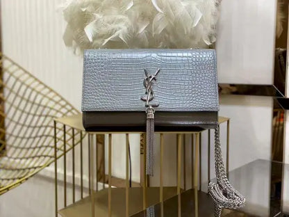 Kate series small crocodile pattern tassel bag