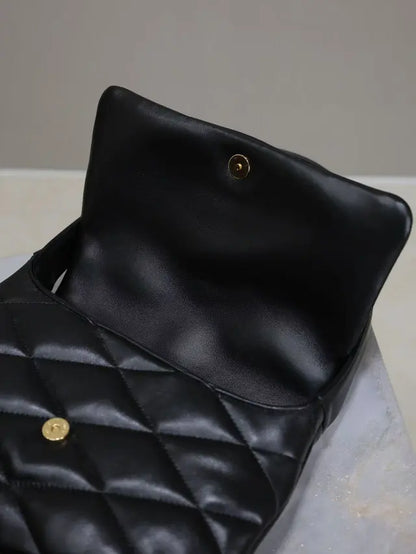 black gold buckle LE 57 series quilted underarm bag