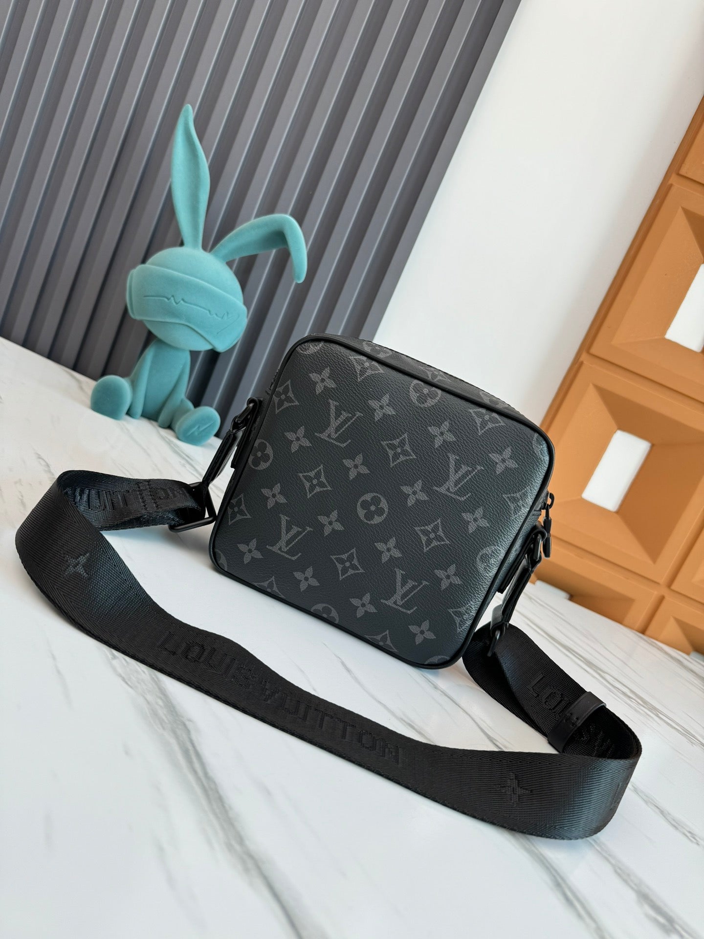 Black monogram waist bag / chest bag series