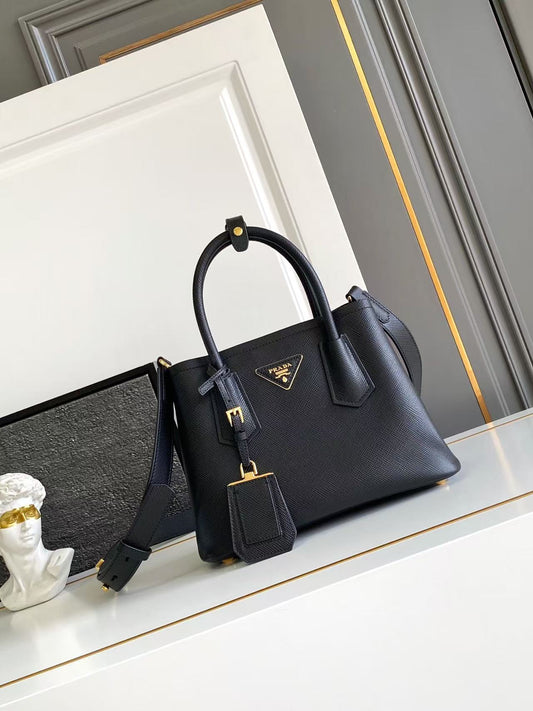 Double small Saffiano leather bag 1BG443