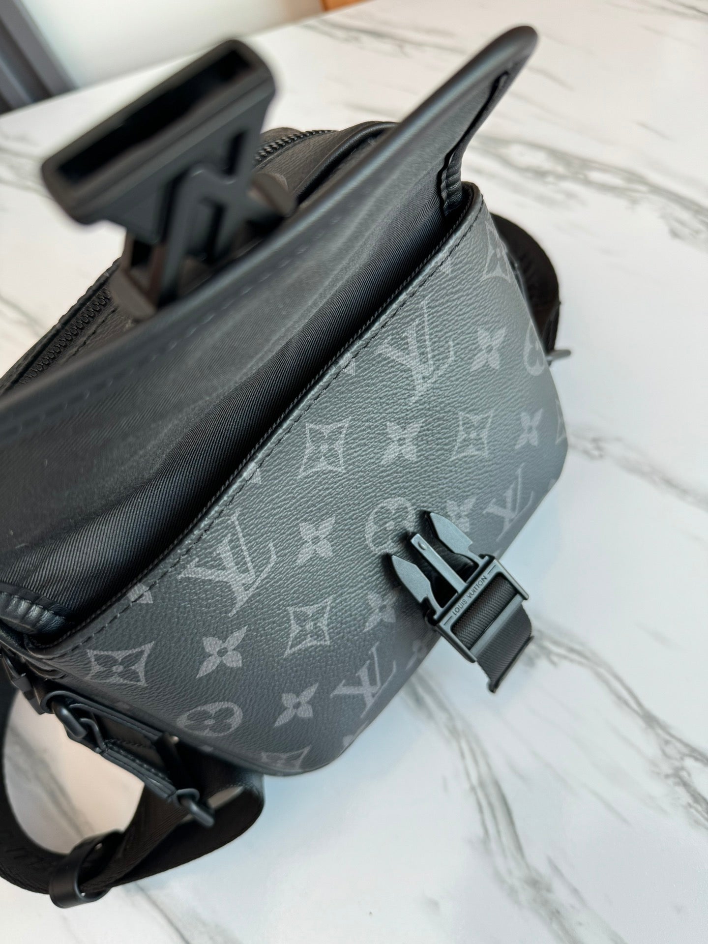 Black monogram waist bag / chest bag series