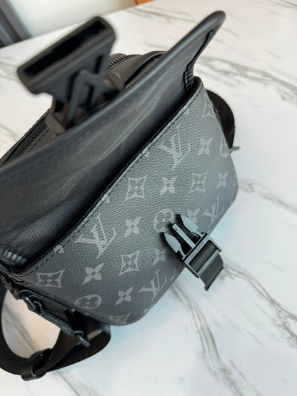 Black monogram waist bag / chest bag series