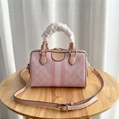 Ophidia Mini Boston Bag in Pink