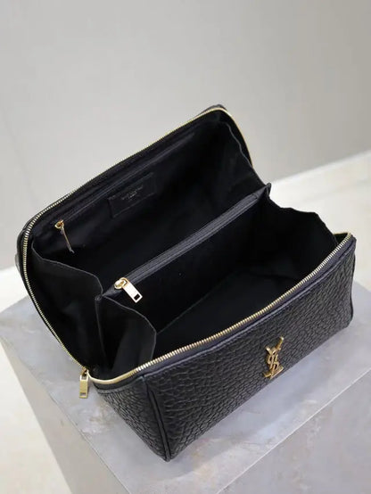 black elephant print Gaby cosmetics bag