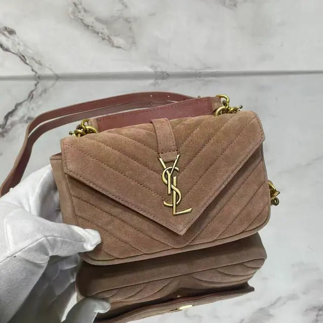 Mini College Bag in Suede