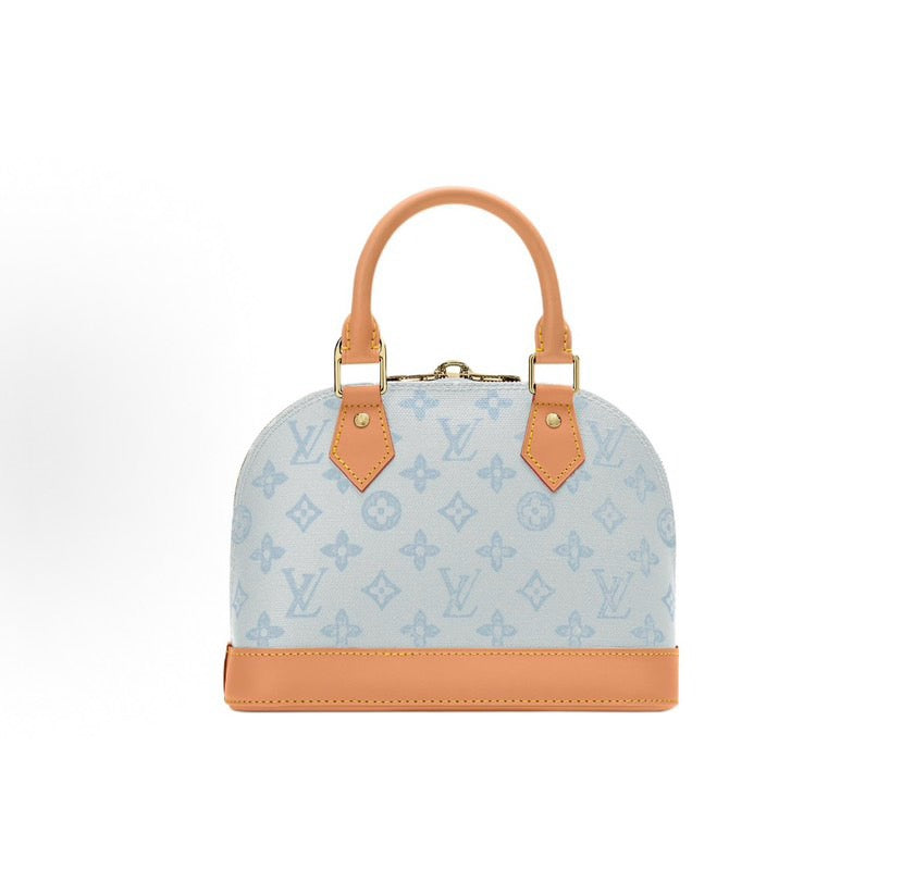 2026 Alma PM Handbag Glacier Blue  Monogram-coated canvas with calfskin trim M27526