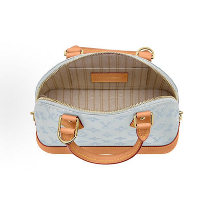 2026 Alma PM Handbag Glacier Blue  Monogram-coated canvas with calfskin trim M27526