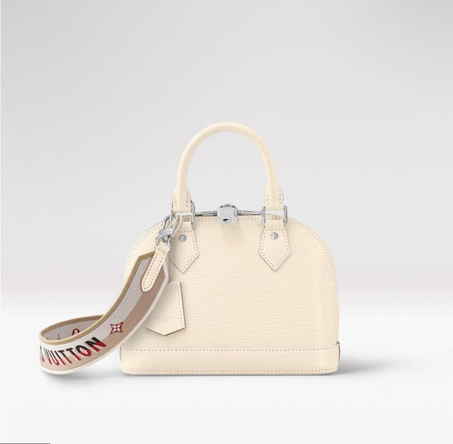2026 Alma BB Handbag in Quartz White Epi Leather M58706