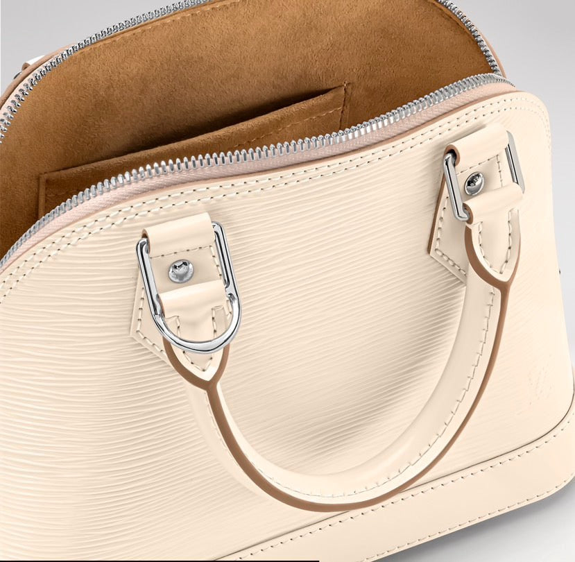 2026 Alma BB Handbag in Quartz White Epi Leather M58706