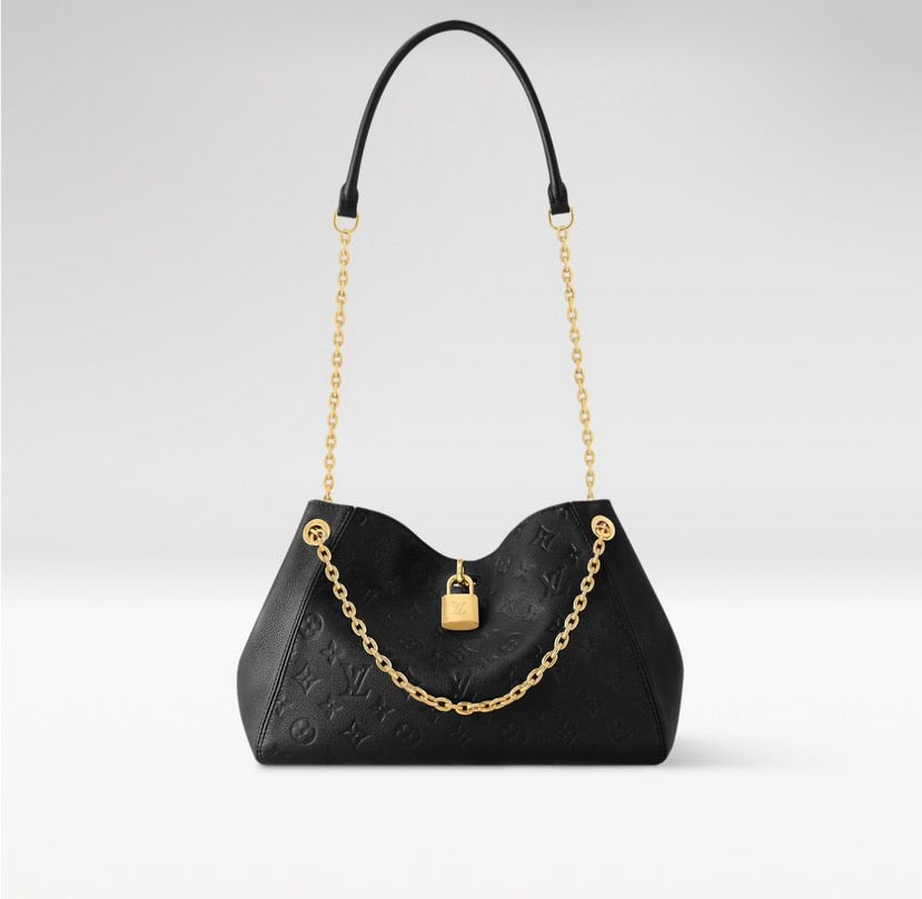 2026 Anytime PM Handbag in Black Monogram Empreinte Embossed Leather M14414