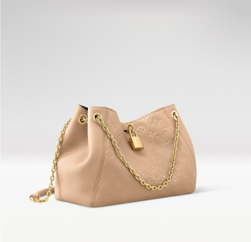 2026 Anytime PM Handbag in Dune Monogram Empreinte Embossed Leather M14659