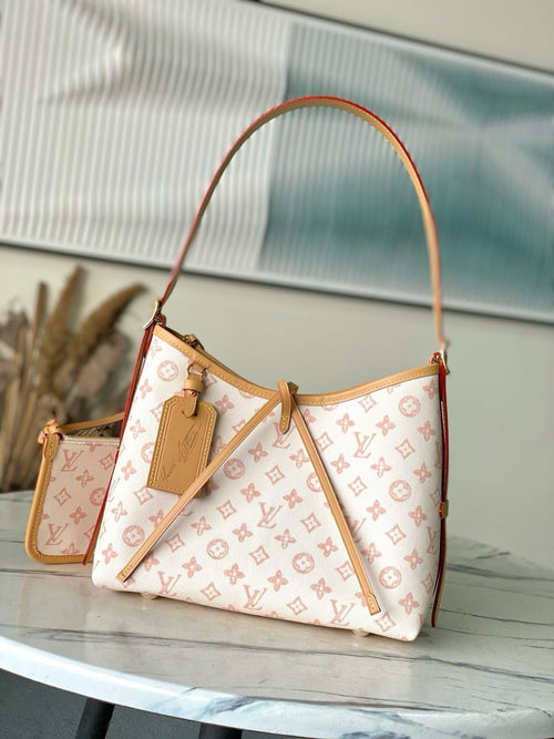 CarryAll MM (Medium) Handbag in Linen Monogram Origine Lin Coated Canvas |M27948