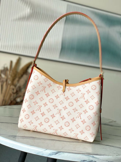 CarryAll MM (Medium) Handbag in Linen Monogram Origine Lin Coated Canvas |M27948