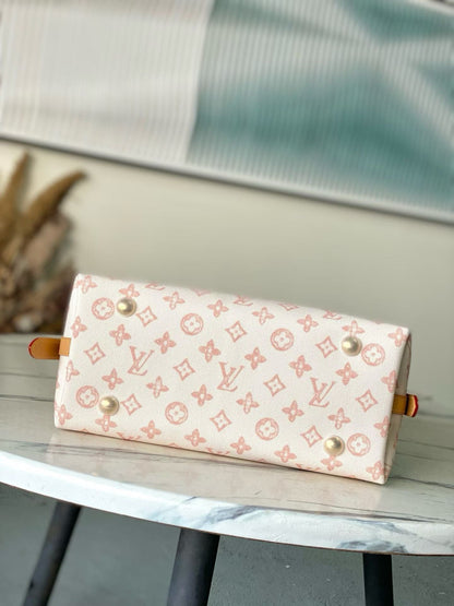 CarryAll MM (Medium) Handbag in Linen Monogram Origine Lin Coated Canvas |M27948