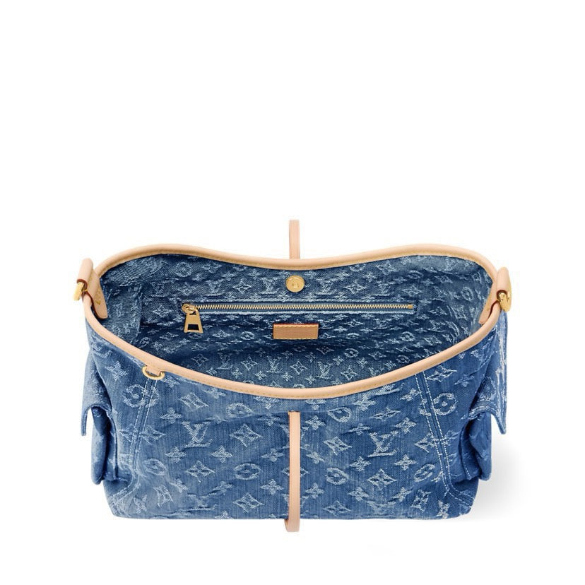 2026 Carryall Cargo PM Handbag in Dark Blue Denim M28287