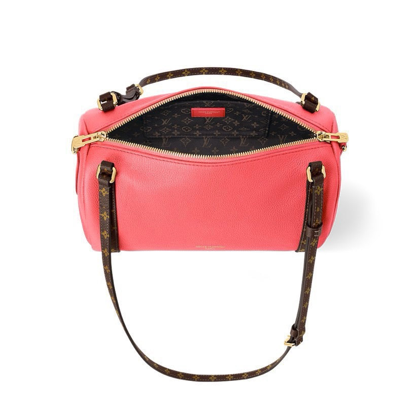 2026 Express PM Handbag in Bright Pink Grained Calfskin M29092