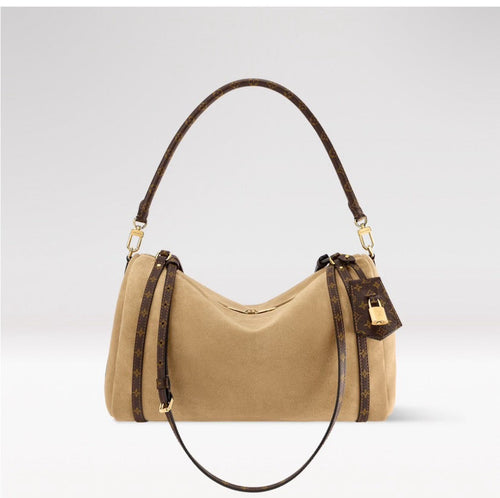 2026 Express MM Handbag in Hazelnut Brown Soft Suede M26358