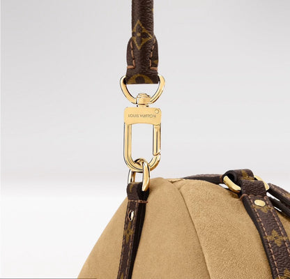 2026 Express MM Handbag in Hazelnut Brown Soft Suede M26358