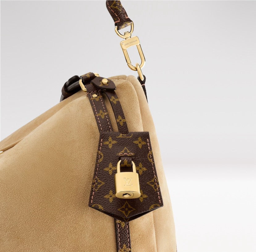2026 Express MM Handbag in Hazelnut Brown Soft Suede M26358