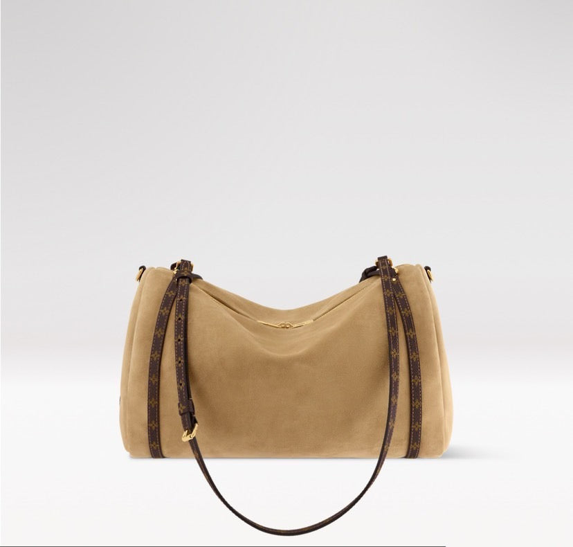 2026 Express MM Handbag in Hazelnut Brown Soft Suede M26358
