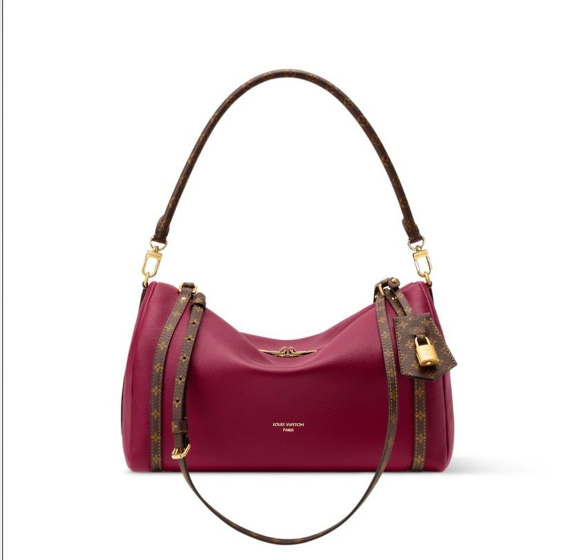 2026 Express MM Handbag in Carmin Red Premium Calfskin M27689