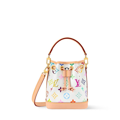 2026 Nano Noé Handbag in Monogram Multicolore Coated Canvas M27493