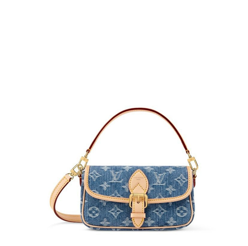 2026 Nano Diane Classic Baguette Bag Miniature Edition Blue Jacquard Denim M27700