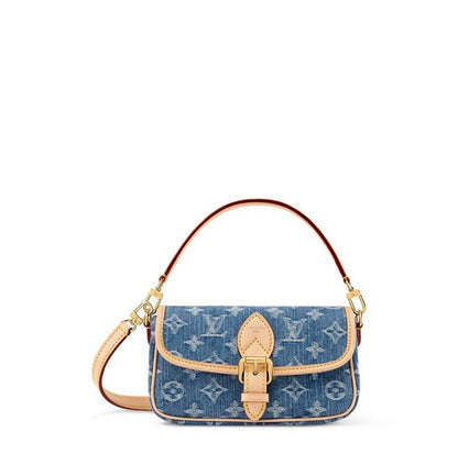 2026 Nano Diane Classic Baguette Bag Miniature Edition Blue Jacquard Denim M27700
