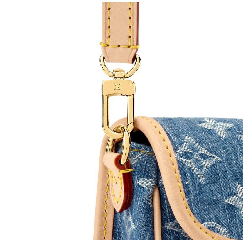 2026 Nano Diane Classic Baguette Bag Miniature Edition Blue Jacquard Denim M27700